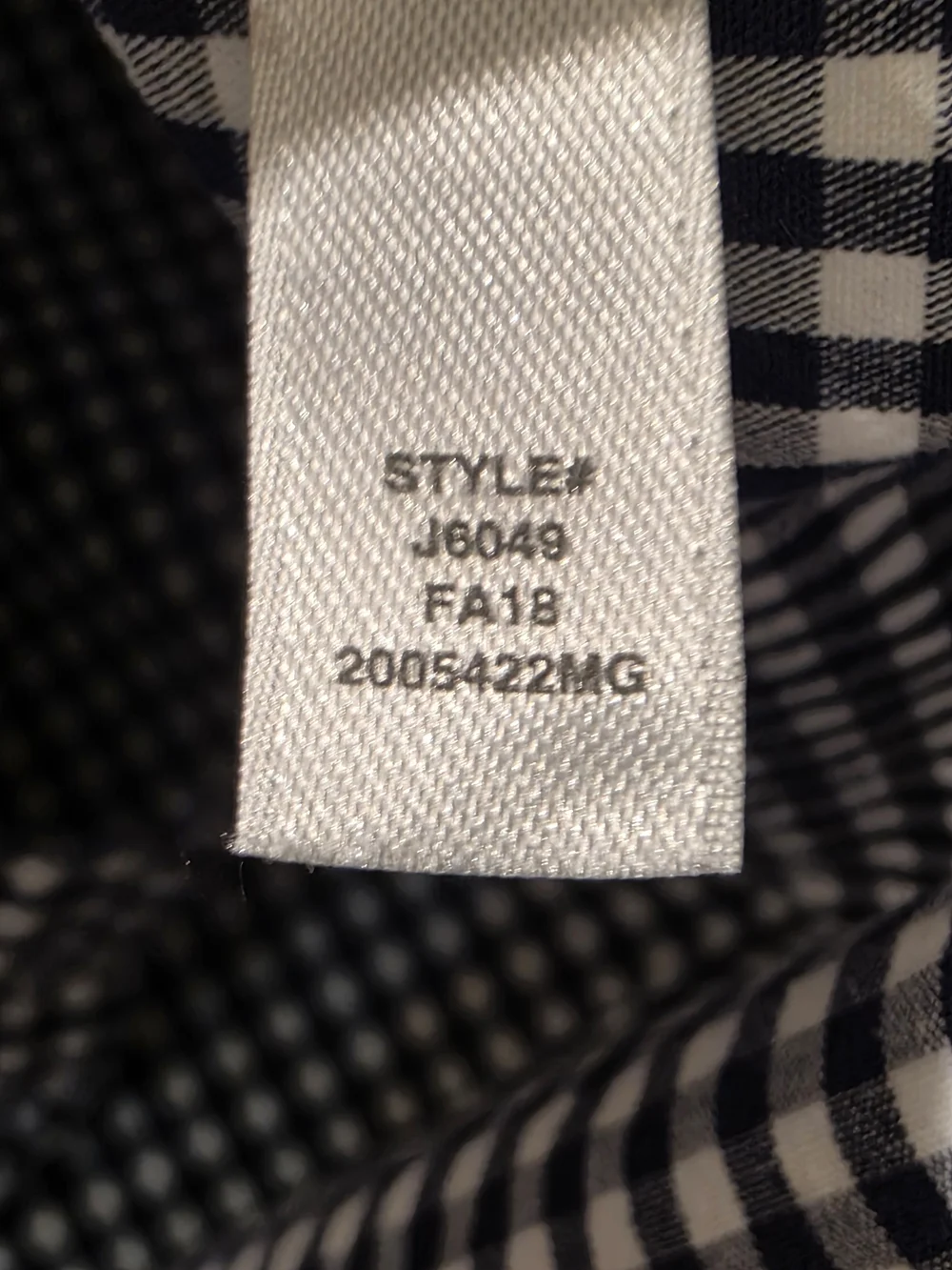 J. Crew Mercantile Flex Performance Navy/ White Gingham Plaid Button-Down Shirt